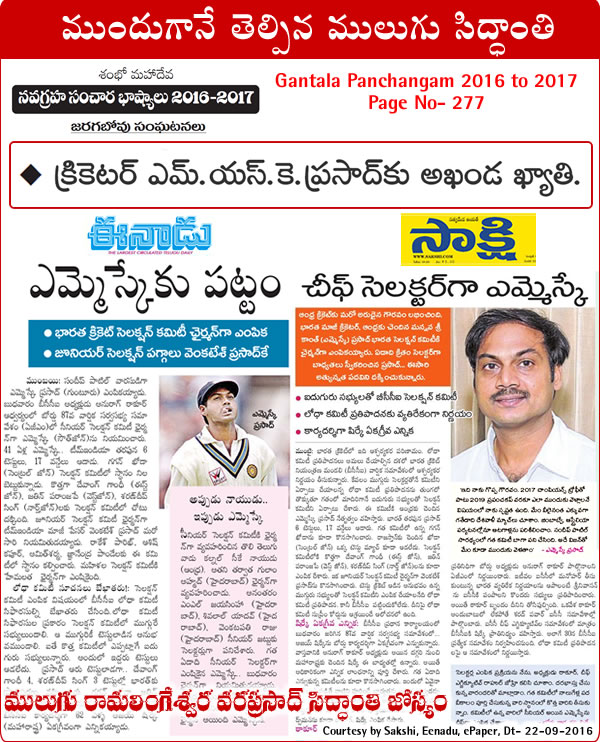 BCCI defies Lodha panel, MSK Prasad heads selection committee. MSK Prasad appointed chairman of selection committee.